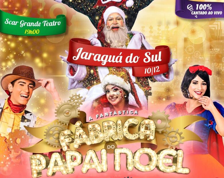 Musical 'A Fantástica Fábrica do Papai Noel' chega a Jaraguá do Sul - Crédito: Divulgação