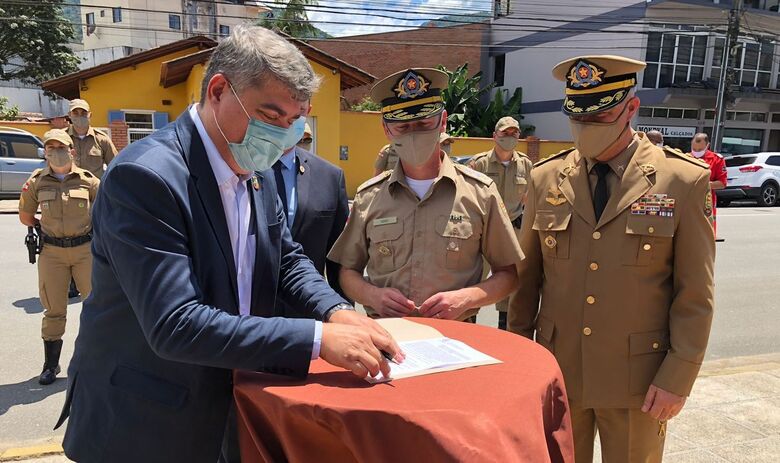 Prédio da Câmara de Vereadores de Jaraguá será sede da nova central de emergências da PM  - Crédito: Ricardo Rabuske
