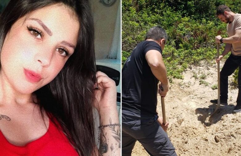 Amanda Albach foi obrigada a cavar a própria cova em praia de SC - Crédito: Divulgação 