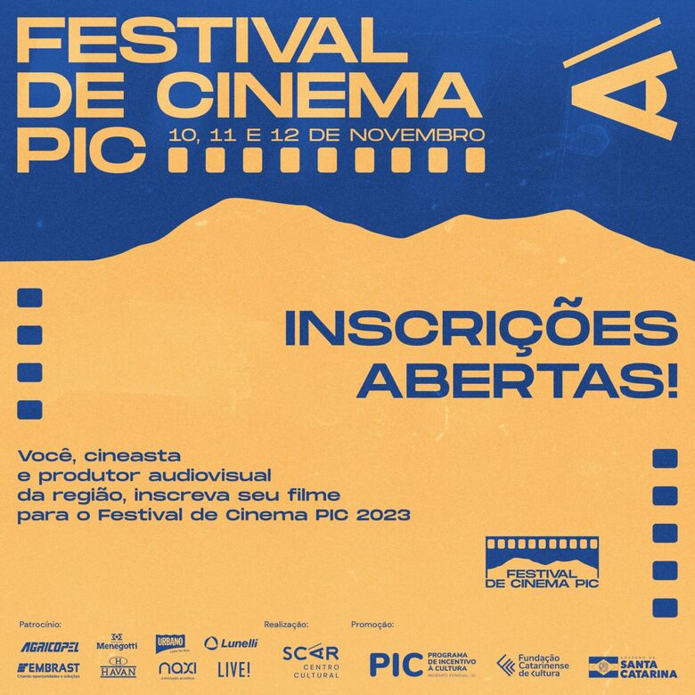 SCAR abre inscrição para selecionar filmes para Festival de Cinema PIC - Crédito: Divulgação 
