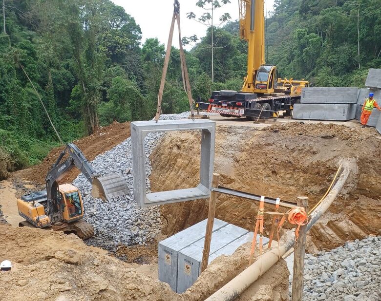  Seguem obras de recuperação da BR-280 na Serra de Corupá - Crédito: Divulgação DNIT