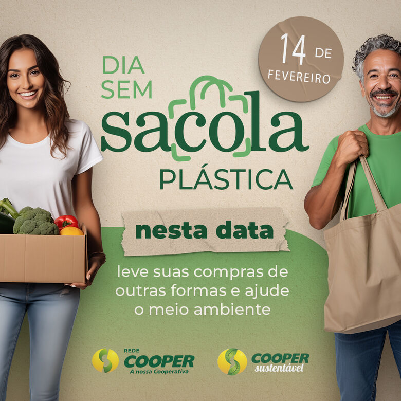 Rede Cooper promove nova edição do Dia Sem Sacola - Crédito: Divulgação 
